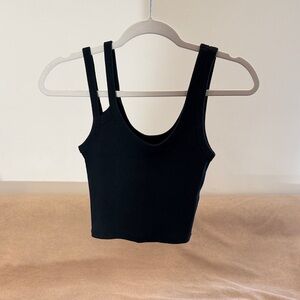 Abercrombie & Fitch Black Double Strap Crop Top